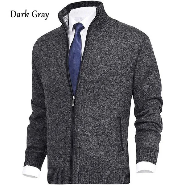 Men's Stylish Stand Collar Cardigan Sweater Jacket